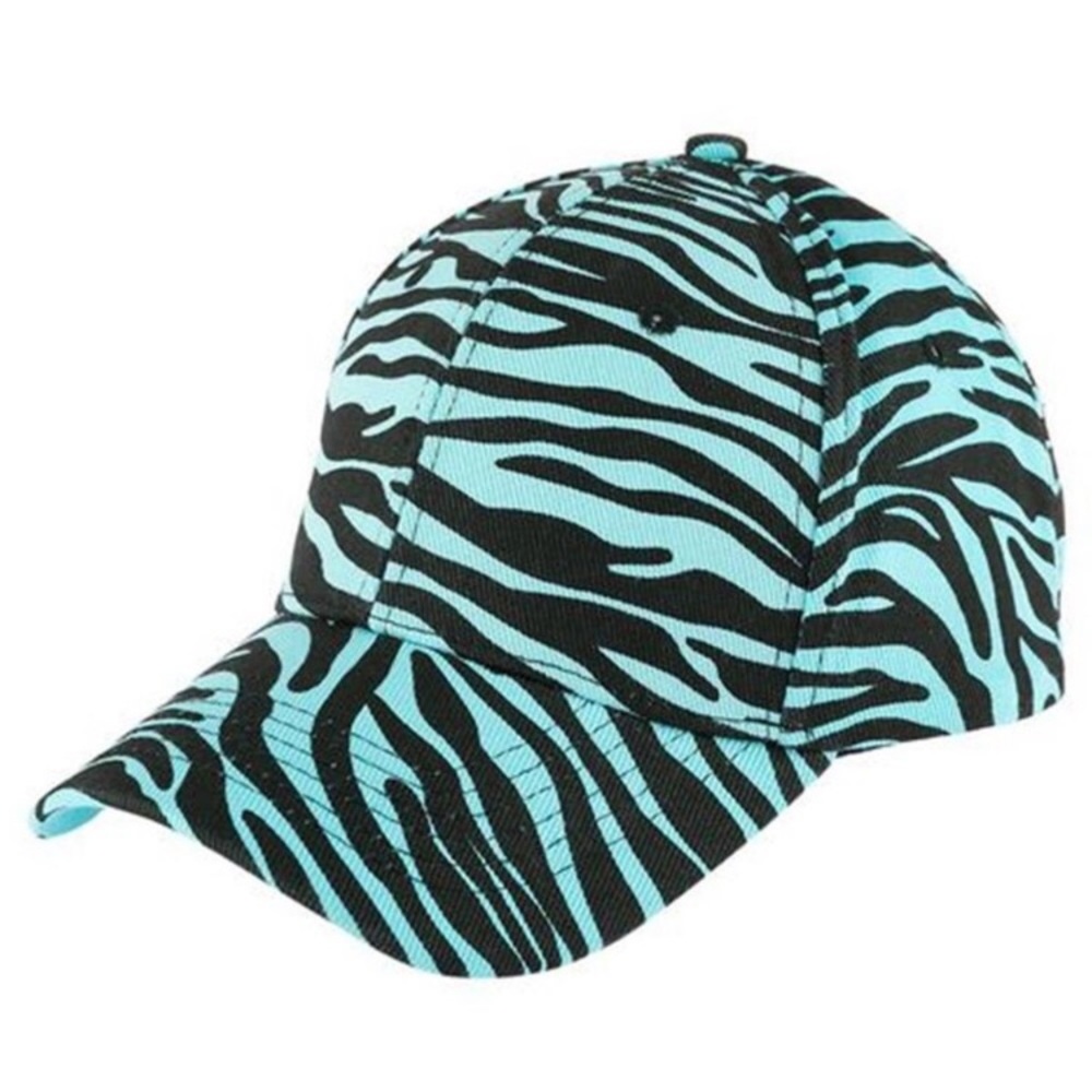 Blue and black zebra print cap/hat
